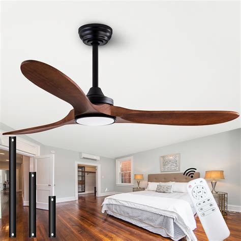 QUTWOB 52 Wood Ceiling Fans With Lights And Remote Control Indoor