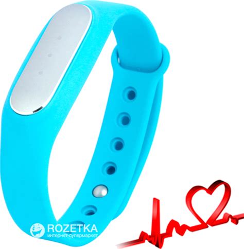 Фитнес-браслет Xiaomi Mi Band 1S Pulse Blue + Черный ремешок в подарок ...