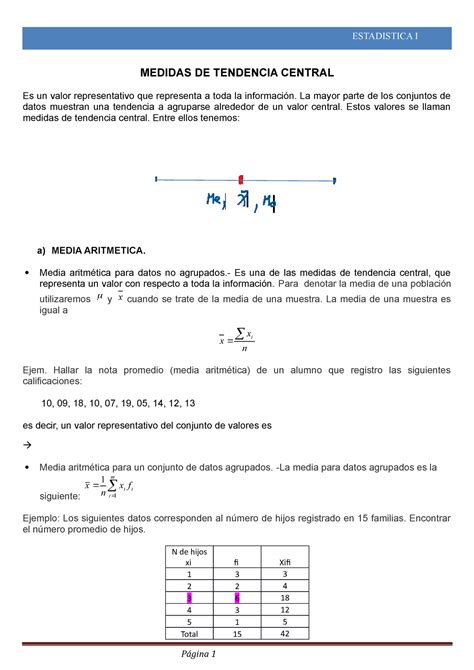 8 Medidas De Tendencia Central Medidas De Tendencia Central Es Un