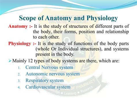 Scope Of Anatomy Physiology Ppt