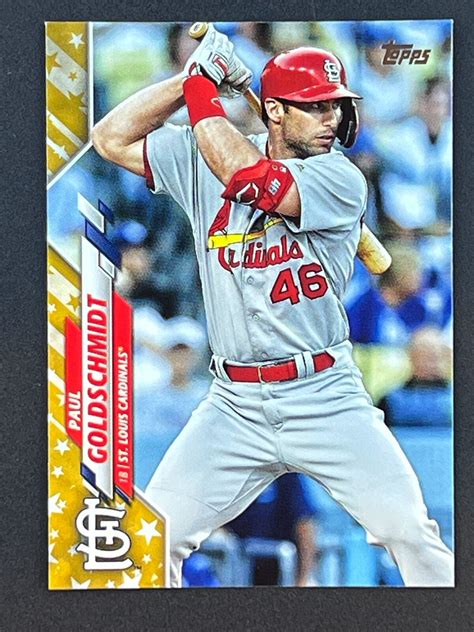 PAUL GOLDSCHMIDT 2020 Topps Gold Star Parallel 145 St Louis Cardinals