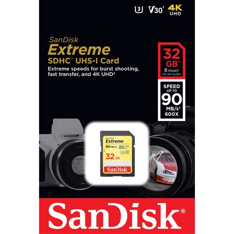 Sandisk Gb Extreme Uhs I Sdhc Memory Card Cameralk