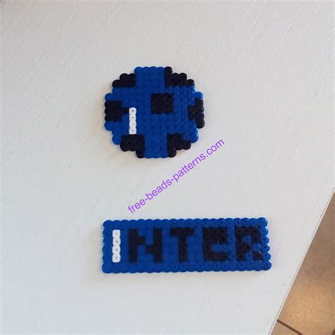 Italian soccer team Inter Hama Beads Artkal Perler work photos - free ...