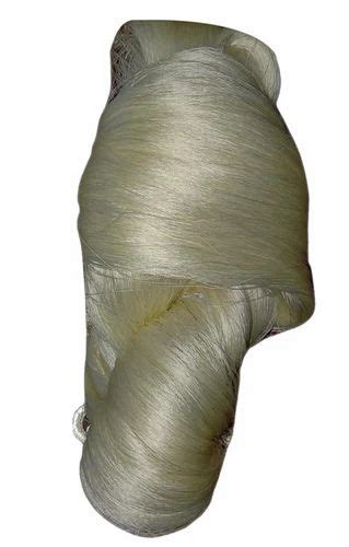 Cream Color Ring Spun Plain 6Ply Filature Full Twisted Silk Yarn For