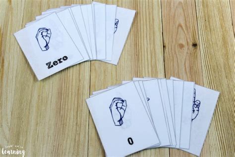 Free Printable Flashcards: ASL Number Flashcards