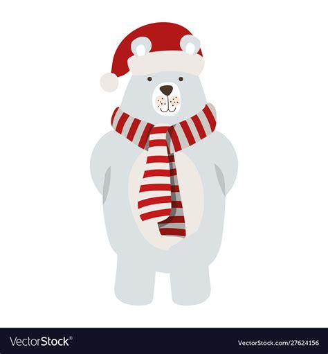 Christmas Polar Bear Clipart