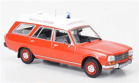 Coche Miniatura Peugeot Break Norev Pompiers Ambulance