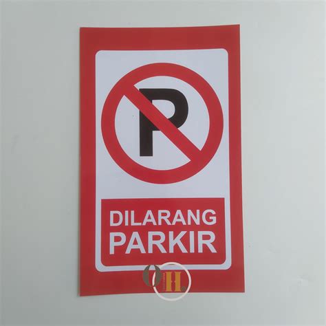 Jual Stiker Dilarang Parkir Rambu Larangan Parkir Stiker Vinyl