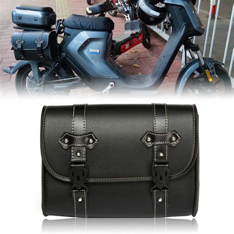 Bolsa De Herramientas Universal Para Motocicleta Alforja De Cuero Pu