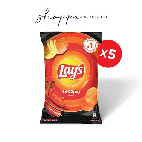 Shoppa Lays Hot And Spicy Flavored Potato Chips 50g X 5 Exp 24122023 Shopee Malaysia