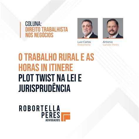 Coluna Direito Trabalhista Nos Neg Cios Robortella E Peres Advogados