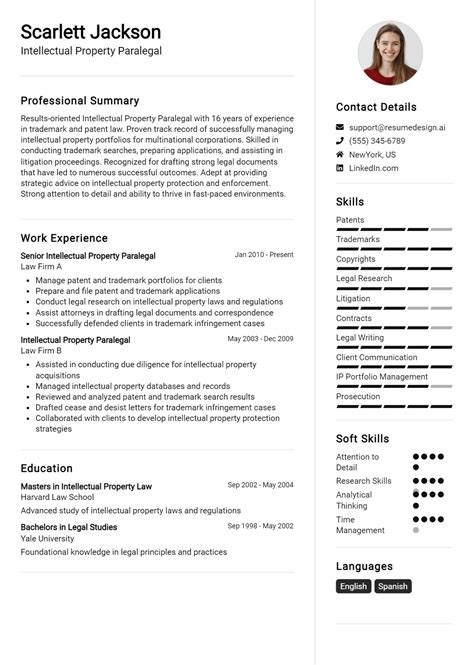 18 Intellectual Property Paralegal Resume Examples And Templates For