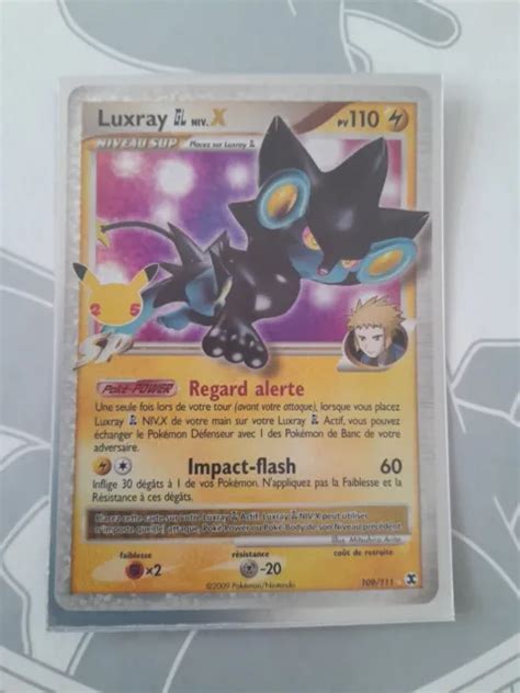 Carte Pok Mon Luxray Gl Niv X Holo C L Bration Ans Neuf