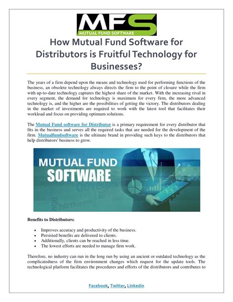 Ppt How Mutual Fund Software For Distributors Is Fruitful Technology