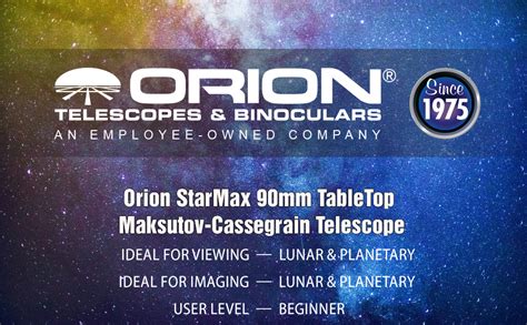 Orion Starmax 90mm Tabletop Maksutov Cassegrain Telescope Small But Powerful