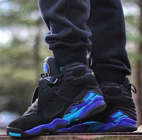 Air Jordan 8 "Aqua" | Air jordans, Black nikes, Gym shoes