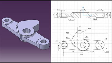 Catia Part Design Diagrams Catia 3d Part V5 Exercise Modelin