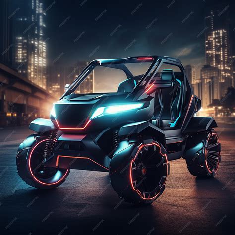 Premium Photo Golf Cart Futuristic Style