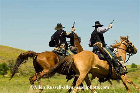 Cavalry At Battle Of The Little Bighorn Reenactment On Crow Indian