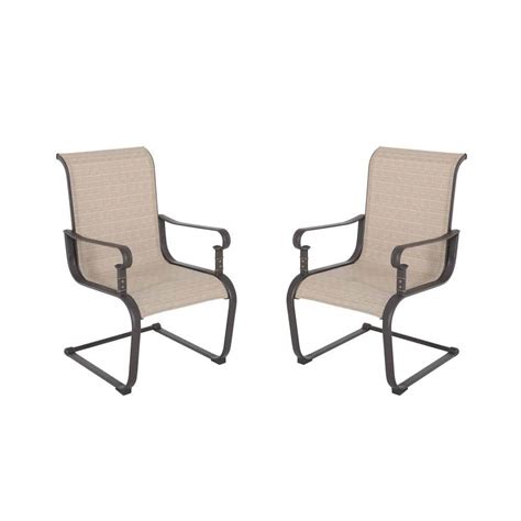 Hampton Bay Belleville Patio Dining Chairs Pack Fcs Pk The