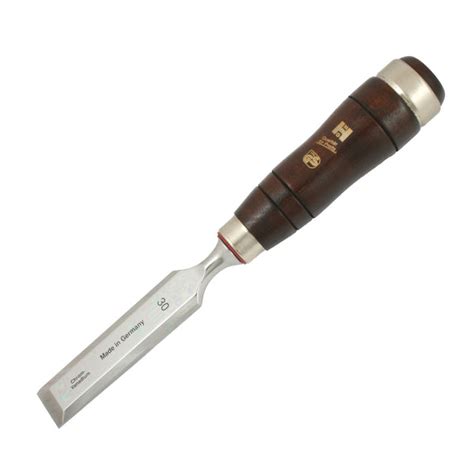 Mhg Carpenters Chisel With Brown Power Grip Hornbeam Handle And Polish