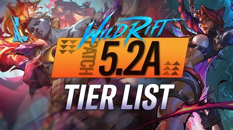 Ultimate Champion Tierlist Patch 5 2a Riftguides Wildrift Youtube