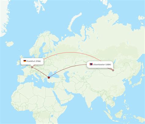 All Flight Routes From Ulaanbaatar To Frankfurt Ubn To Fra Flight Routes