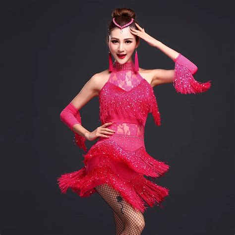 New Latin dance costumes adult Latin dance tassel dress performance suits-in Latin from Novelty ...