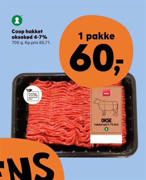 Coop Hakket Oksek D Tilbud Hos Kvickly