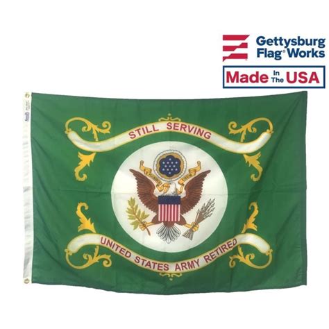 Army Retired Flag - 3x4 - Army Flags - Armed Forces Flags - Military