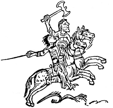 Two Anglo-Saxon Warriors on Horseback | ClipArt ETC