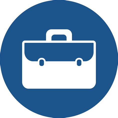 Briefcase Icons Design In Blue Circle 14179576 PNG