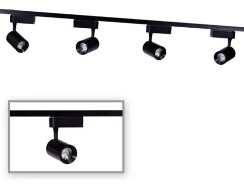 Kit Trilho Eletrificado Metro Spots Led W K Cor Preto V