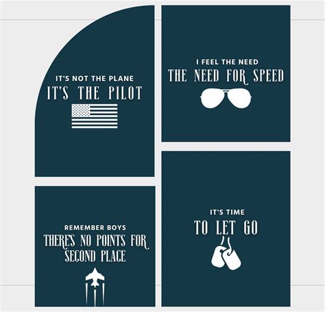 TOP GUN Printable Set, Top Gun Quotes, Top Gun Maverick, Top Gun ...