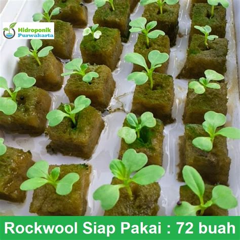 Jual Rockwool Media Tanam Hidroponik Siap Pakai Sudah Dipotong Potong