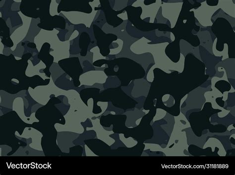 Military Camouflage Dark Army Fabric Texture Vector Image