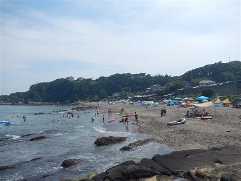 海の日2018716の大浦海岸海水浴場 三浦半島ビーチマップ