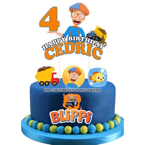 Blippi Theme Customized Cake Topper Shopee Philippines