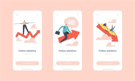 Premium Vector Follow Statistics Mobile App Page Onboard Screen