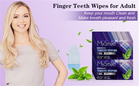 Mysmile Teeth Wipes 100pcs Disposal Finger Brush Deep