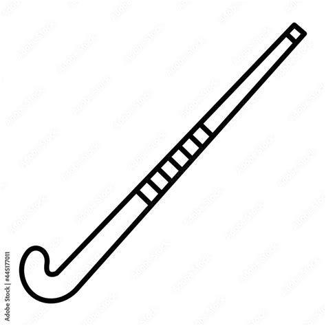 Vector Hockey Stick Outline Icon Design Stock Vector | Adobe Stock