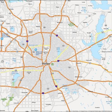 Map of Dallas, Texas - GIS Geography