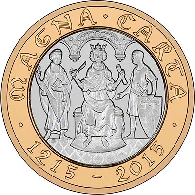 Two Pounds 2015 Magna Carta (Fourth Portrait, in sets only), Coin from ...