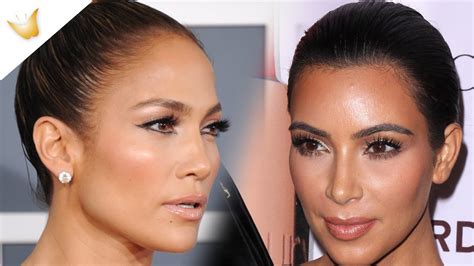 Kim Kardashian Vs Jlo ¿maquillaje Contouring O Strobing Youtube