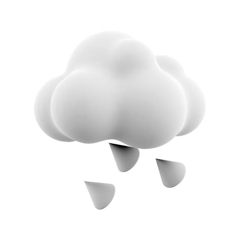 Free 3d Rendern Hagel Wolke Symbol 3d Machen Wetter Wolke Mit Hagel