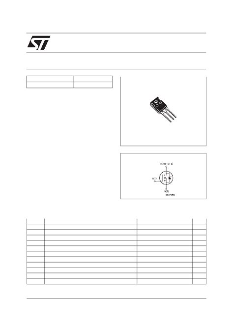 Irfp Datasheet Pages Stmicroelectronics N Channel V