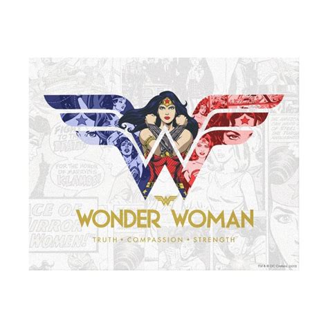 Wonder Woman Crossed Arms In Logo Collage Canvas Print Zazzle