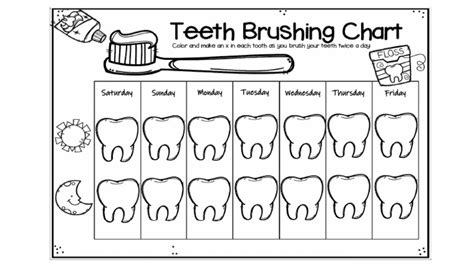 Teeth Brushing Chart For Kids | PDF