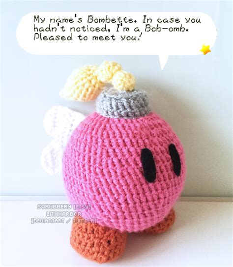 Paper Mario Bombette Amigurumi By Lithharbor On Deviantart