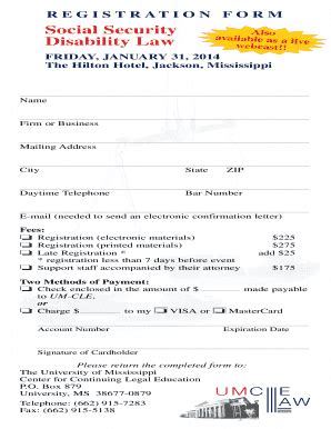 Fillable Online Outreach Olemiss Social Security Disability Application